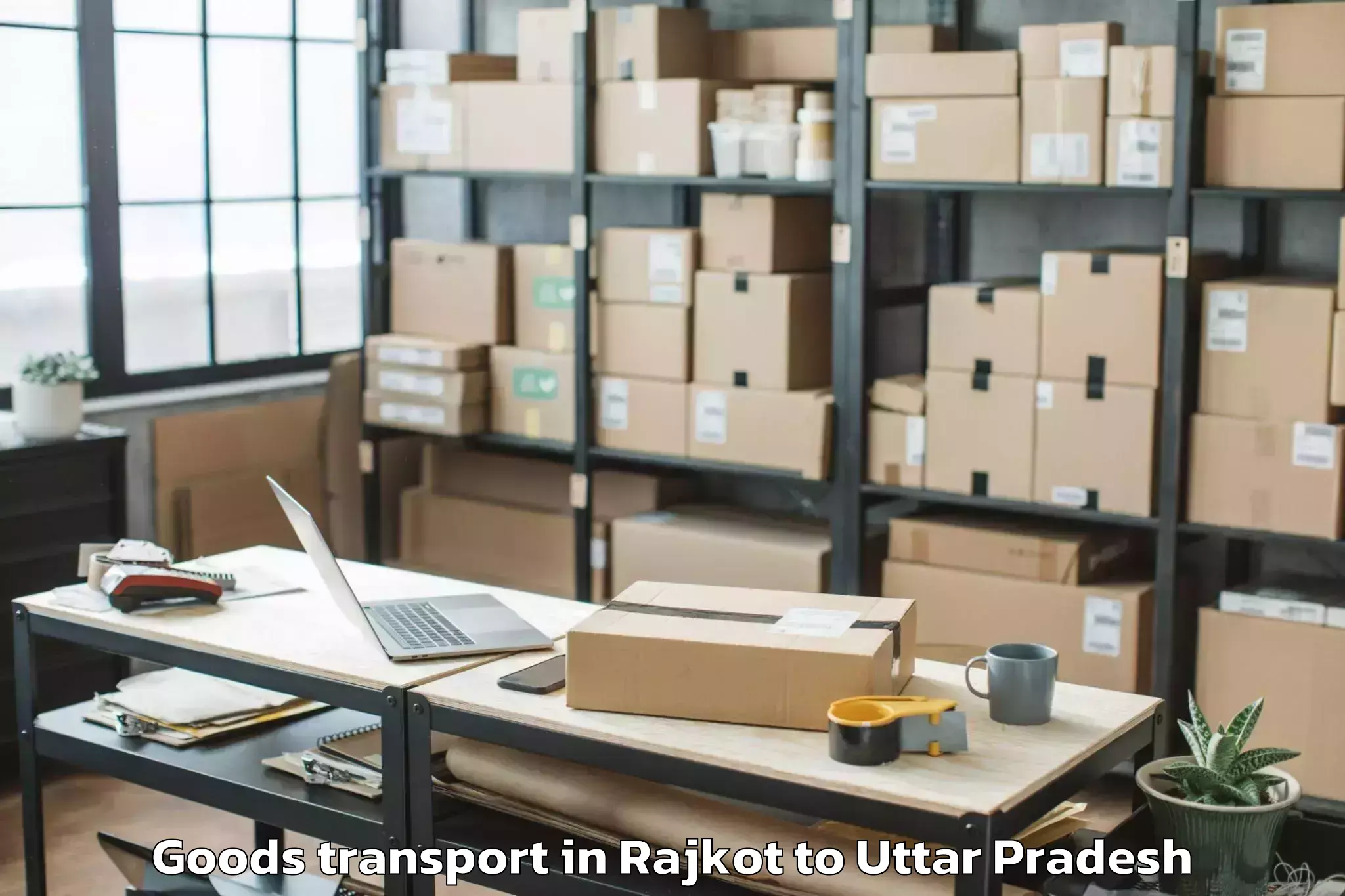 Efficient Rajkot to Bidhuna Goods Transport